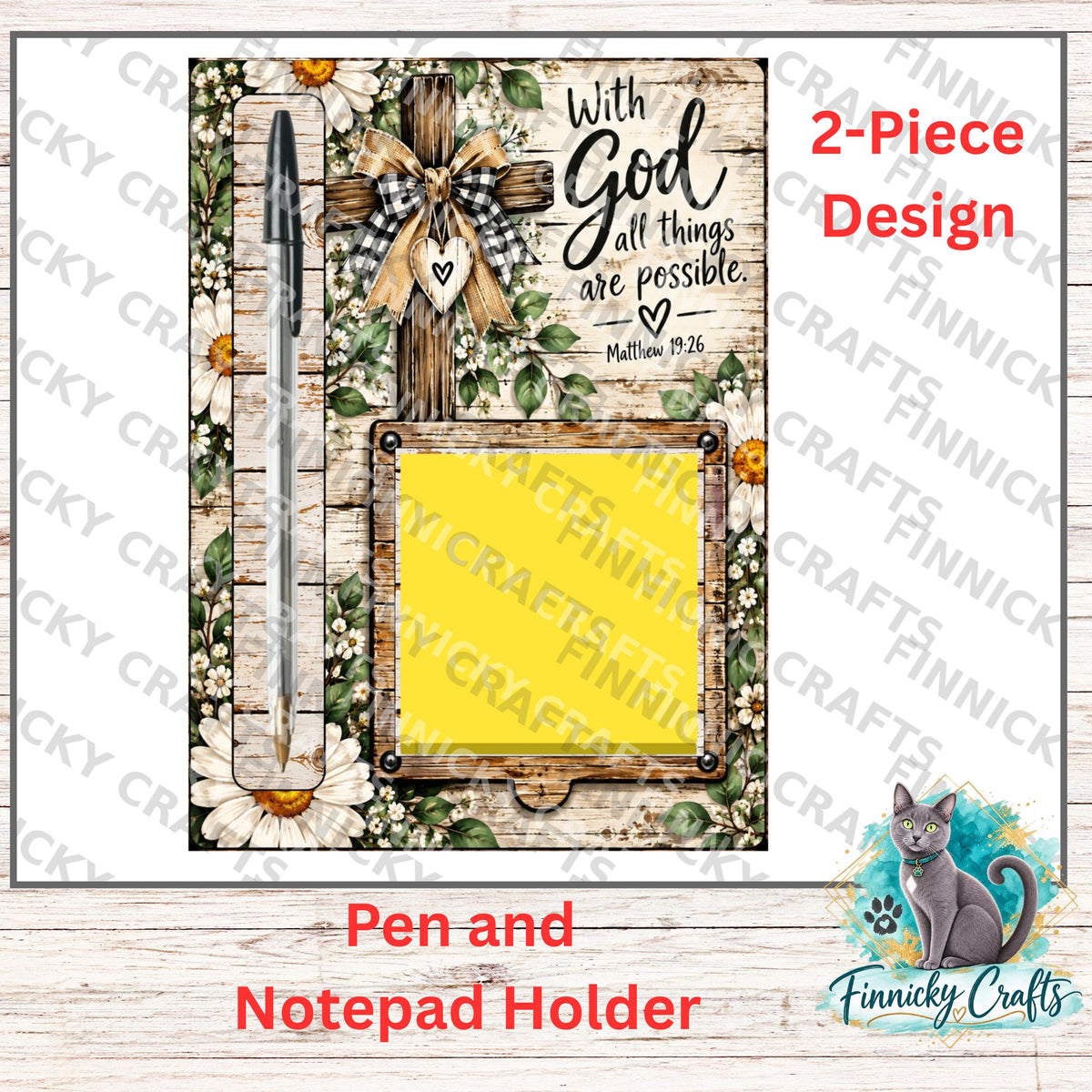 2-Piece Pen and Notepad Holder, Sublimation, Digital, PNG, Design, Download