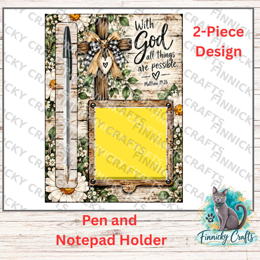2-Piece Pen and Notepad Holder, Sublimation, Digital, PNG, Design, Download