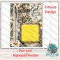 2-Piece Pen and Notepad Holder, Sublimation, Digital, PNG, Design, Download