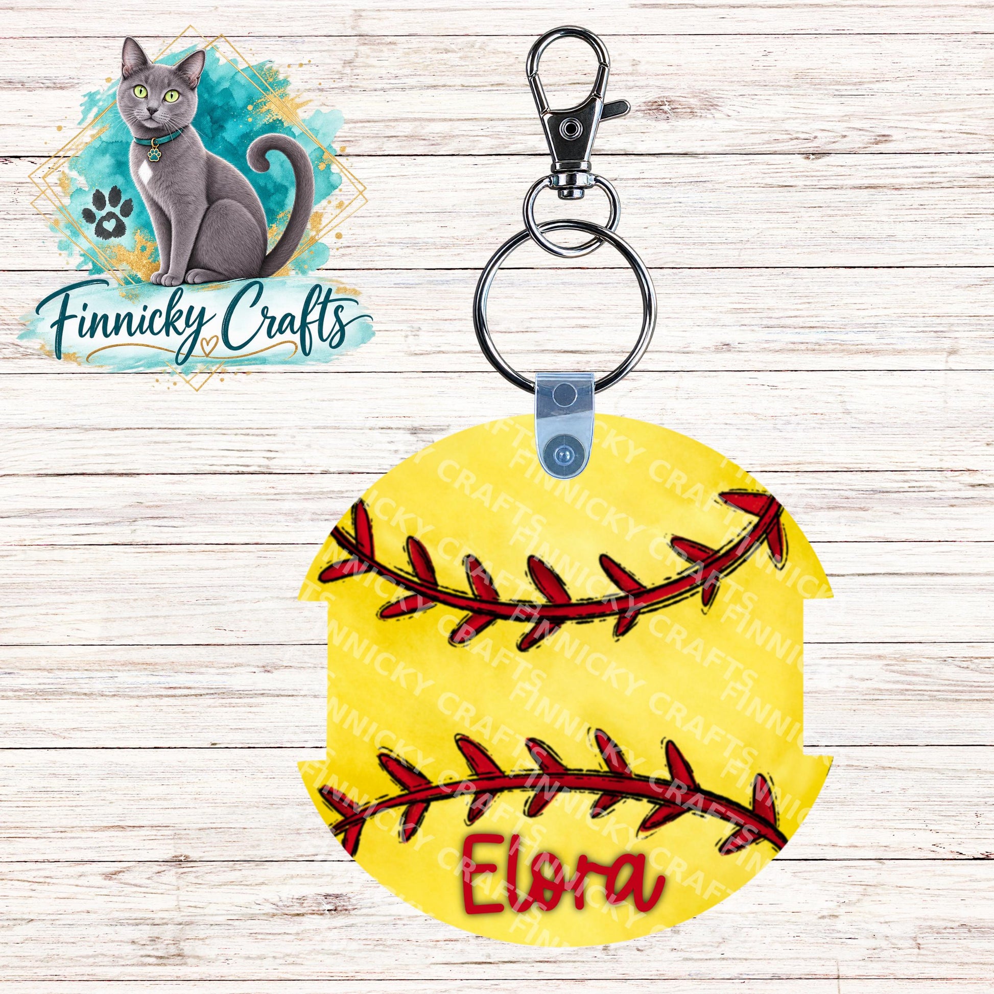 Softball Hair Tie Holder, Personalizable, PNG, Sublimation Design, Digital Design