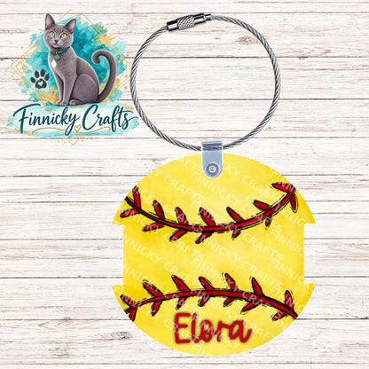 Softball Hair Tie Holder, Personalizable, PNG, Sublimation Design, Digital Design