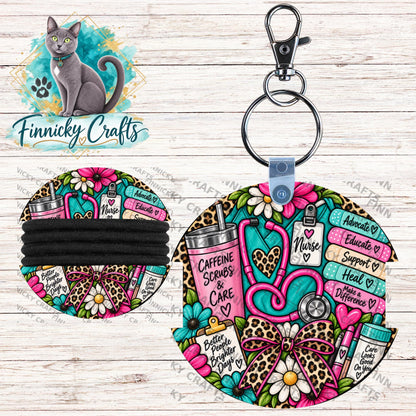 Nurse Hair Tie Holders Bundle, Personalizable, PNG, Sublimation Design, Digital Design