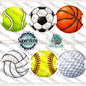 Sports Hair Tie Holders Bundle, Personalizable, PNG, Sublimation Design, Digital Design