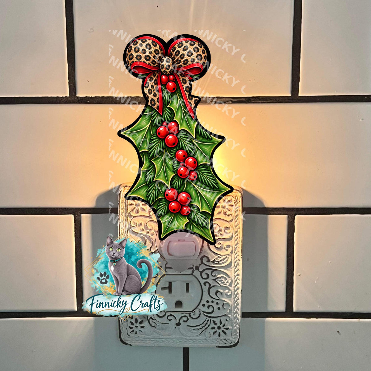 Holly and Berries, Sign, Sublimation, Digital, PNG, Design, Acrylic, Nightlight, Earrings, shirt