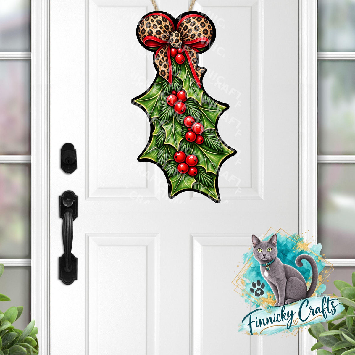 Holly and Berries, Sign, Sublimation, Digital, PNG, Design, Acrylic, Nightlight, Earrings, shirt