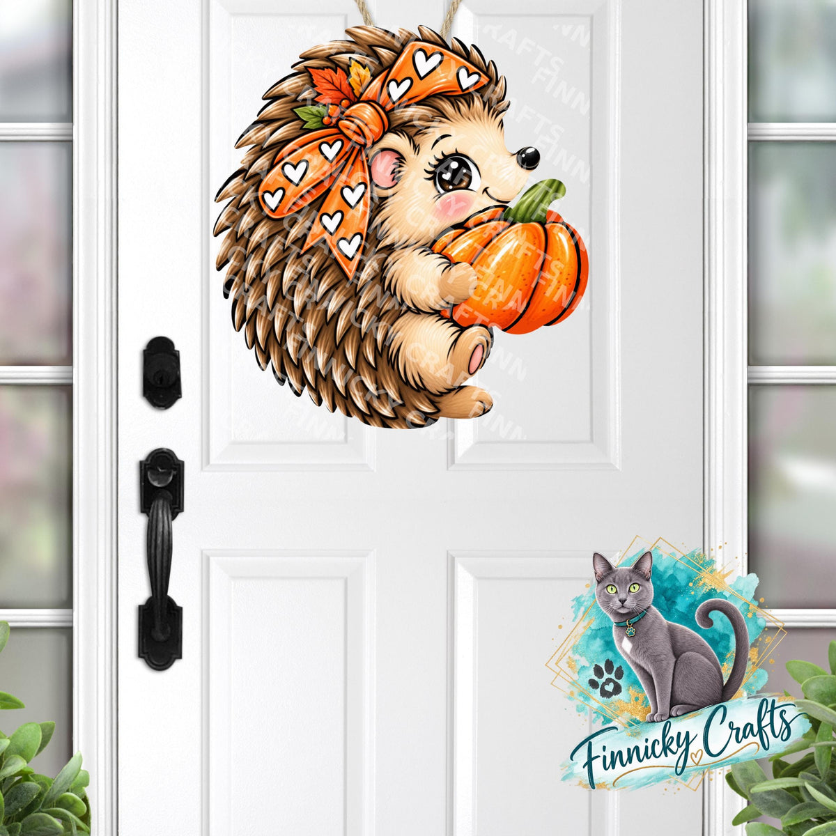 Hedgehog Holding a Pumpkin Shape, GG Sublimation PNG – Sublimation Design, Digital Design