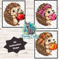 Hedgehog Holding a Pumpkin Shape, GG Sublimation PNG – Sublimation Design, Digital Design