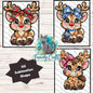 Reindeer with a Bow Shape, GG Sublimation PNG – Sublimation Design, Digital Desig