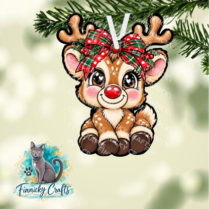 Reindeer with a Bow Shape, GG Sublimation PNG – Sublimation Design, Digital Desig