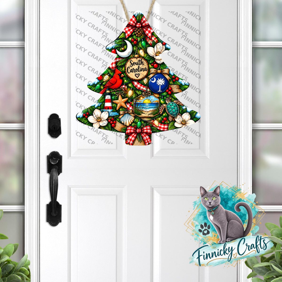 South Carolina State Shape, Christmas Tree, Sublimation, PNG, Digital Download, Door Hanger, Ornament, Earrings, T-shirt