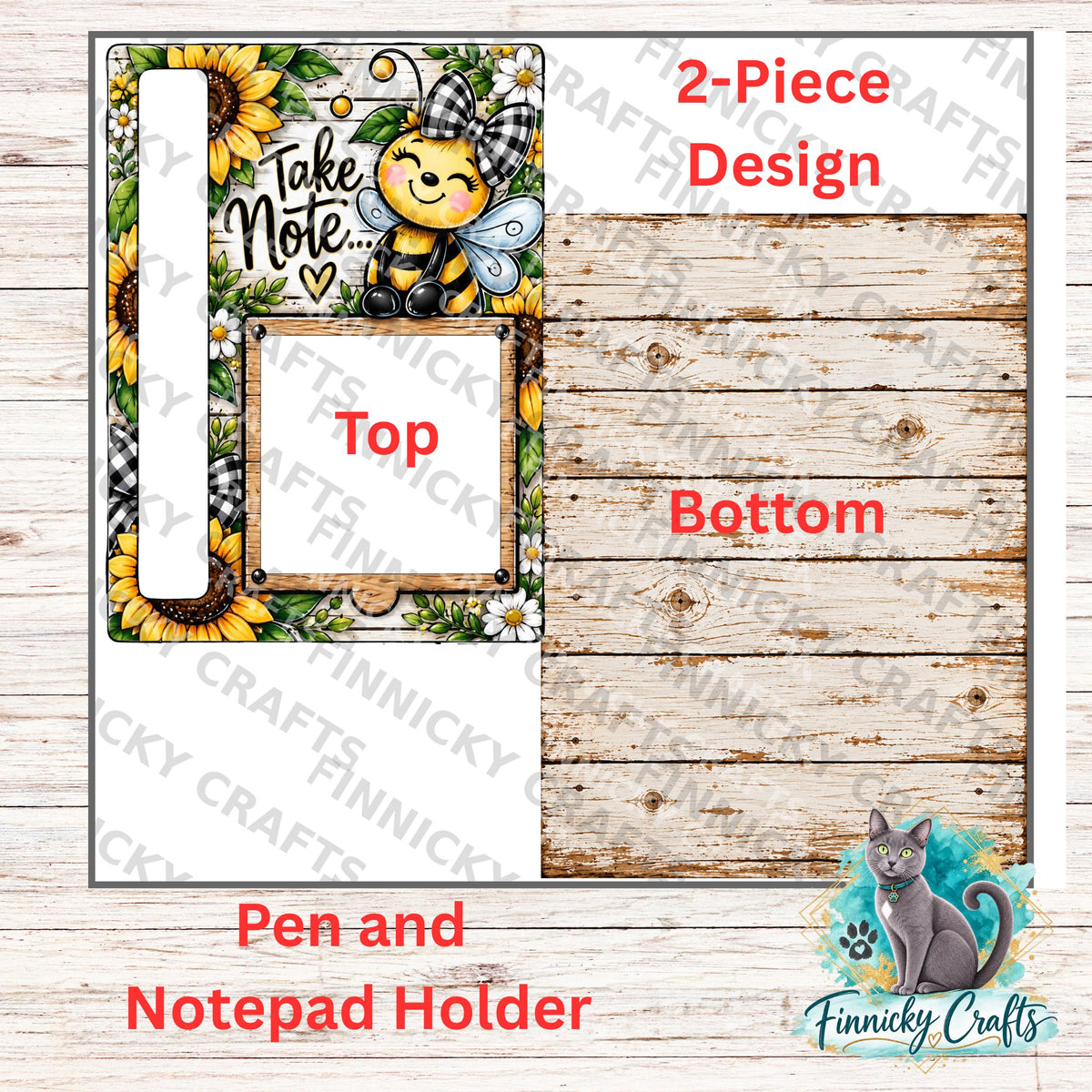 2-Piece Pen and Notepad Holder, Sublimation, Digital, PNG, Design, Download
