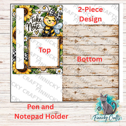 2-Piece Pen and Notepad Holder, Sublimation, Digital, PNG, Design, Download