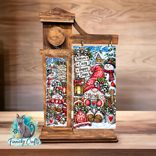 2-Piece, Gnome, Interchangeable Winter Sign Inserts, Sublimation, Digital, PNG, Design, Download