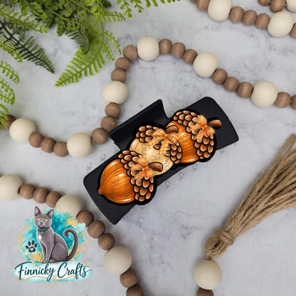 Fall Acorn Trio PNG Design, Sublimation, (Digital Download)
