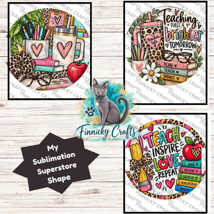 Teacher Hair Tie Holders Bundle, Personalizable, PNG, Sublimation Design, Digital Design