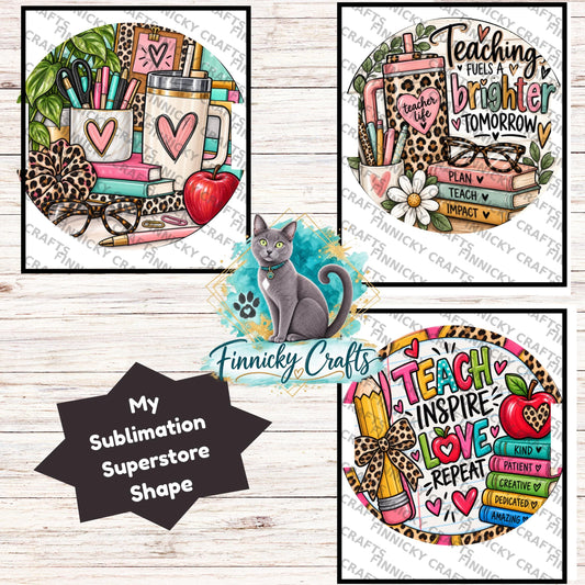 Teacher Hair Tie Holders Bundle, Personalizable, PNG, Sublimation Design, Digital Design