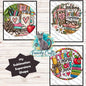Teacher Hair Tie Holders Bundle, Personalizable, PNG, Sublimation Design, Digital Design