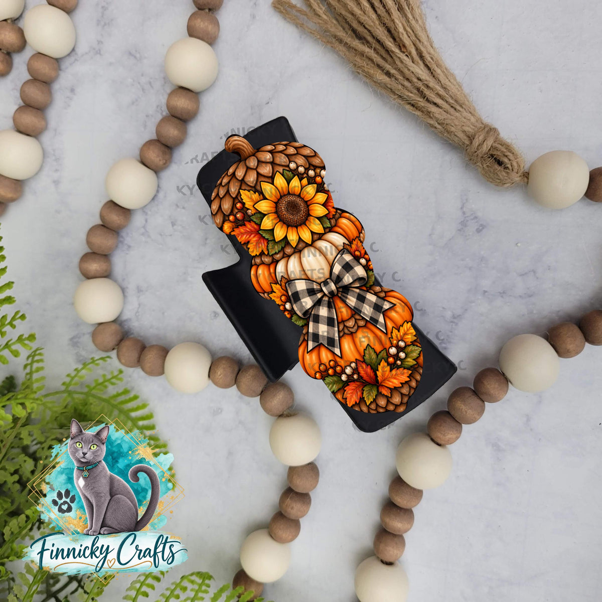 Fall Acorn Trio, Hair Clip, PNG Design, Sublimation, (Digital Download)