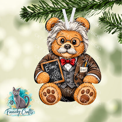 Famous Teddy Bear Sublimation Designs (Digital Download) - Einstein, Earhart, Shakespeare