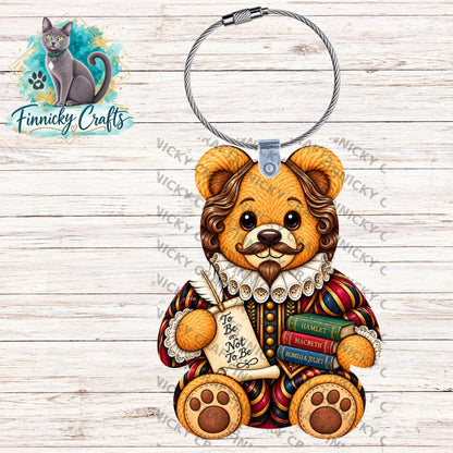 Famous Teddy Bear Sublimation Designs (Digital Download) - Einstein, Earhart, Shakespeare