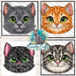 Cat Head Hair Tie Holders Bundle, Personalizable, PNG, Sublimation Design, Digital Design