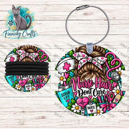 Nurse Hair Tie Holders Bundle, Personalizable, PNG, Sublimation Design, Digital Design