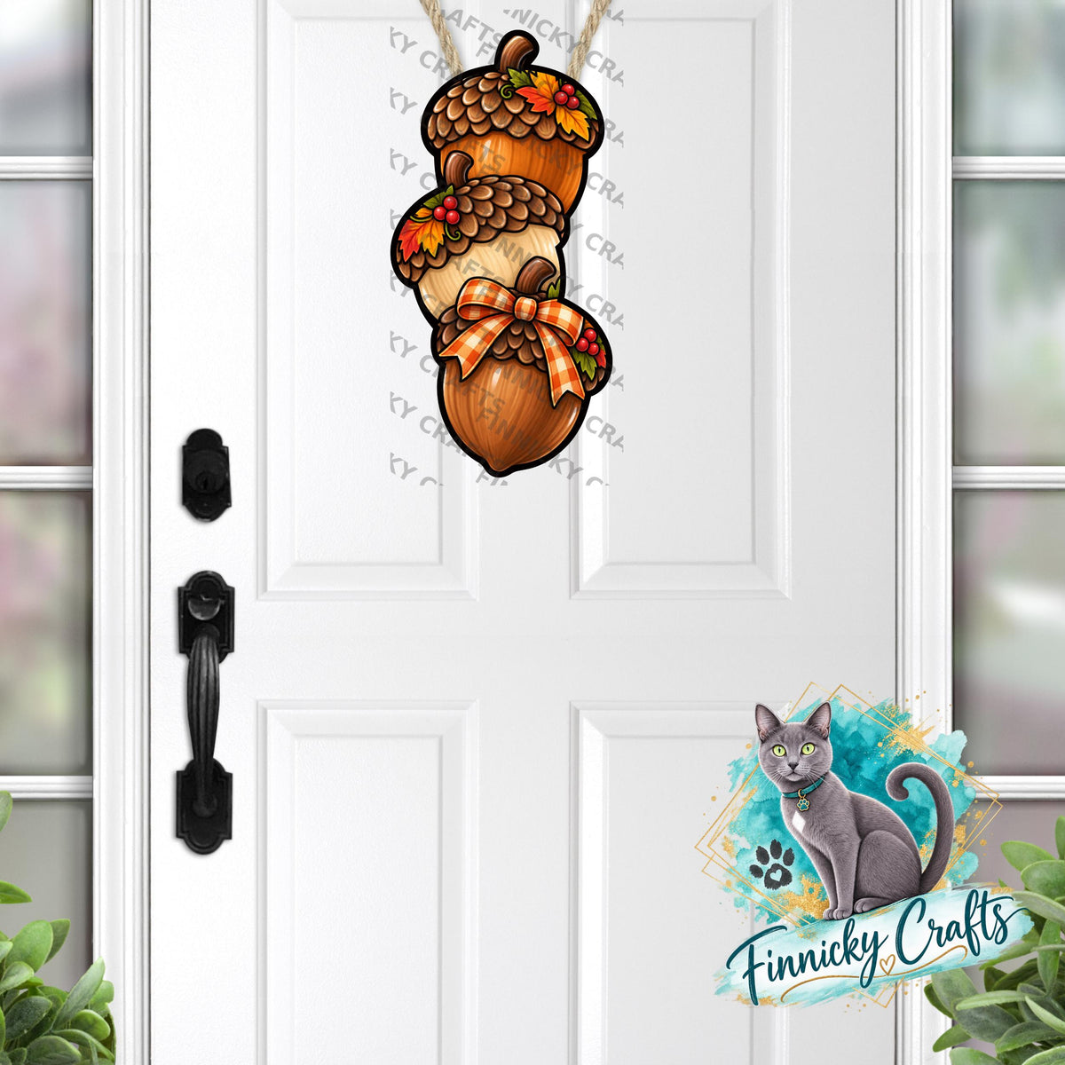 Fall Acorn Trio PNG Design, Sublimation, (Digital Download)