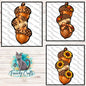Fall Acorn Trio PNG Design, Sublimation, (Digital Download)
