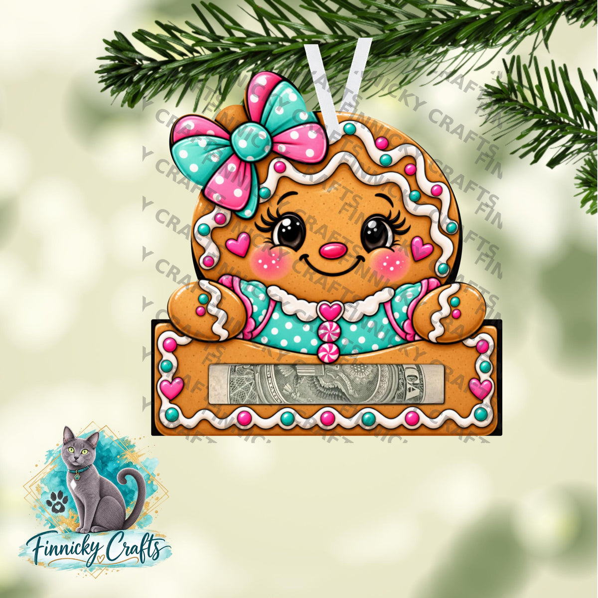 Gingerbread Girl Money Holders - Sublimation Digital File - Gift, ornament, decoration, sign, earrings, night light