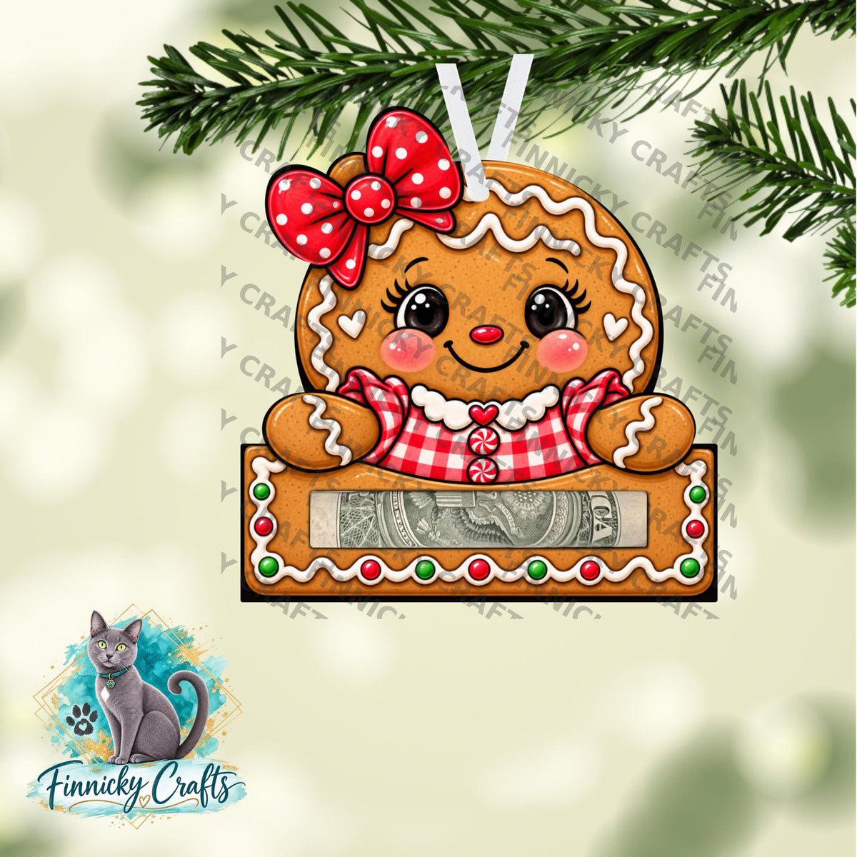 Gingerbread Girl Money Holders - Sublimation Digital File - Gift, ornament, decoration, sign, earrings, night light
