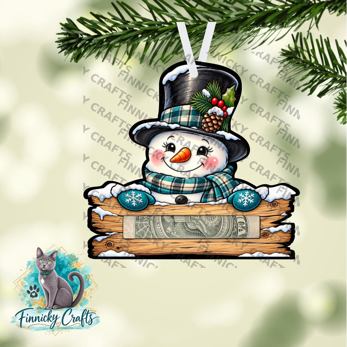 Snowman Money Holders - Sublimation Digital File - Gift, ornament, decoration, sign, earrings, night light