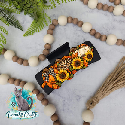Fall Acorn Trio, Hair Clip, PNG Design, Sublimation, (Digital Download)