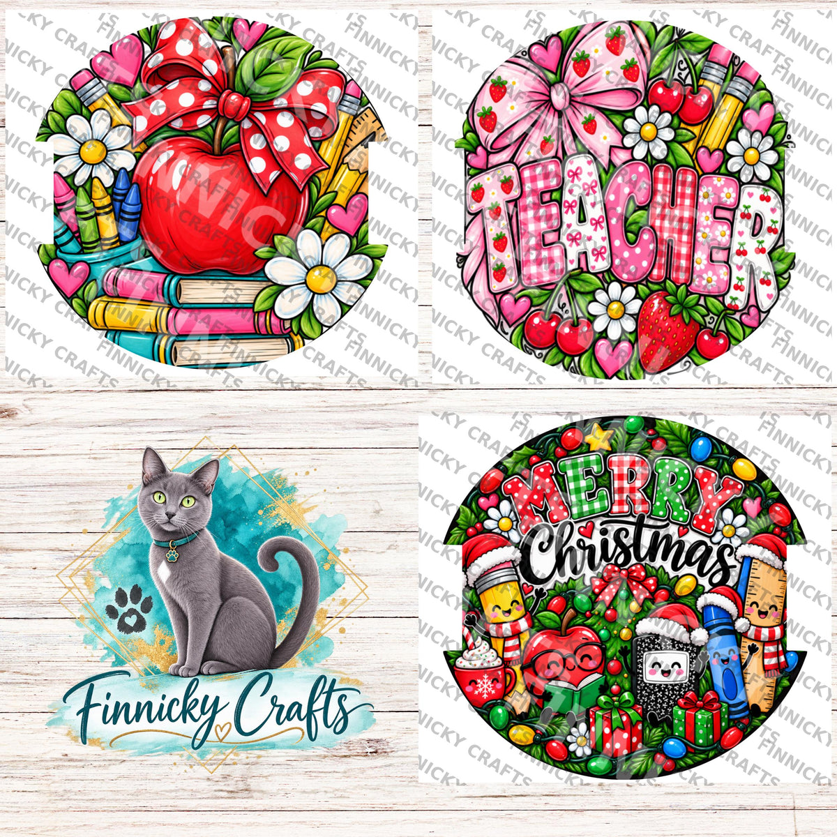 Teacher Hair Tie Holders Bundle, Personalizable, PNG, Sublimation Design, Digital Design