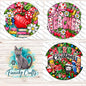 Teacher Hair Tie Holders Bundle, Personalizable, PNG, Sublimation Design, Digital Design