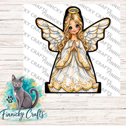 Angels Christmas Ornament Digital File Bundle – Night Light, Sign
