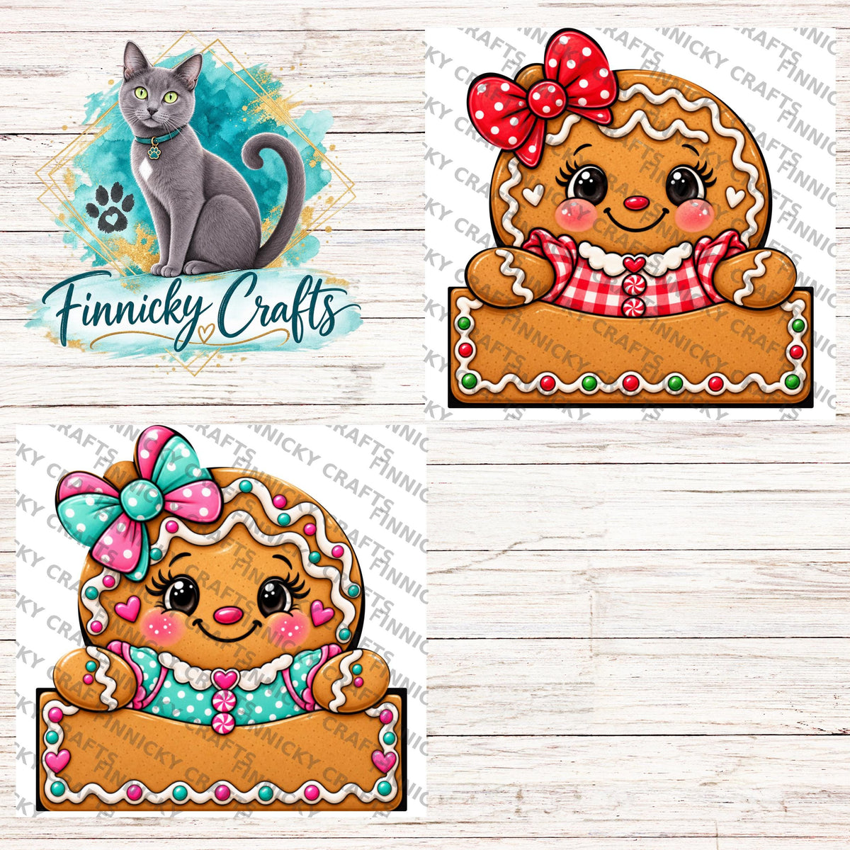Gingerbread Girl Money Holders - Sublimation Digital File - Gift, ornament, decoration, sign, earrings, night light