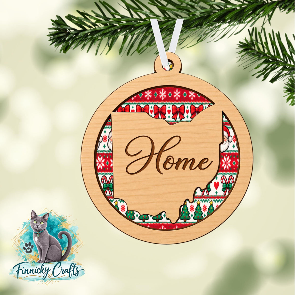 Ornament Bar, Round Christmas Ornament, Round Sign PNG (Digital Download), ugly sweater