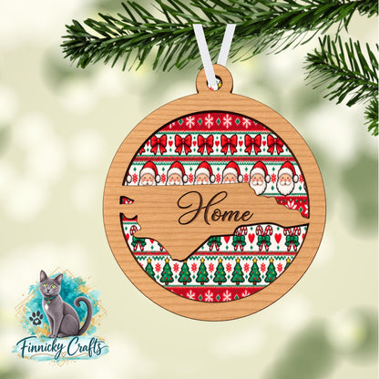Ornament Bar, Round Christmas Ornament, Round Sign PNG (Digital Download), ugly sweater