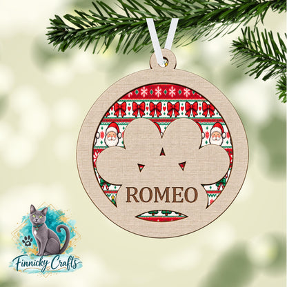 Ornament Bar, Round Christmas Ornament, Round Sign PNG (Digital Download), ugly sweater