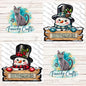 Snowman Money Holders - Sublimation Digital File - Gift, ornament, decoration, sign, earrings, night light