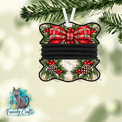Wavy Christmas Hair Tie Holders Bundle, Personalizable, PNG, Sublimation Design, Digital Design