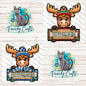 Moose Money Holders - Sublimation Digital File - Gift, ornament, decoration, sign, earrings, night light