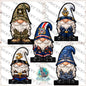 US Military Gnomes, Bundle Sublimation, Digital, PNG, Design, Download, Light Base, Army, Air Force, Marines, Coast Guard, Navy