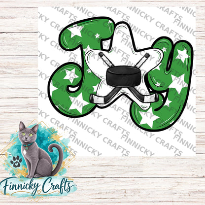 Joy Hockey Star Design,Earrings, Night Light, Ornament, DTF, Sign, Decor (Digital Download)