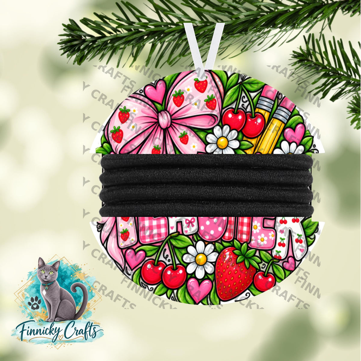 Teacher Hair Tie Holders Bundle, Personalizable, PNG, Sublimation Design, Digital Design