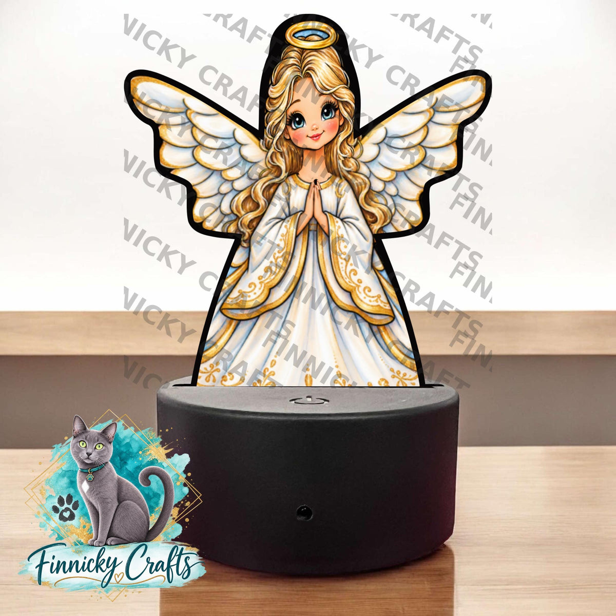 Angels Christmas Ornament Digital File Bundle – Night Light, Sign