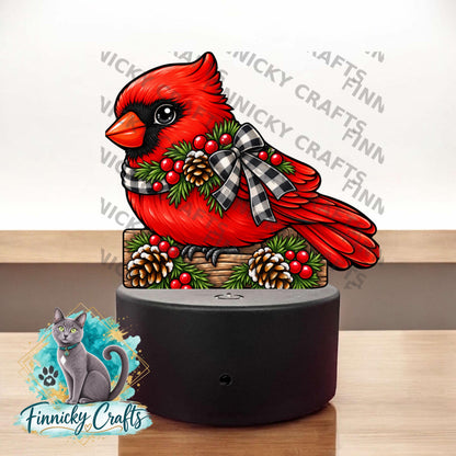 Cardinal Christmas Light Base Sublimation Design – (Digital Download)