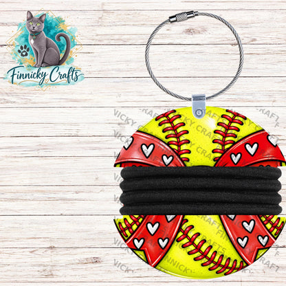 Sports Hair Tie Holders Red Bow Bundle, Personalizable, PNG, Sublimation Design, Digital Design