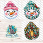 Snowman Head with Beanie Digital Design, PNG (Digital Download), DTF, Earrings, Ornaments, Night Lights