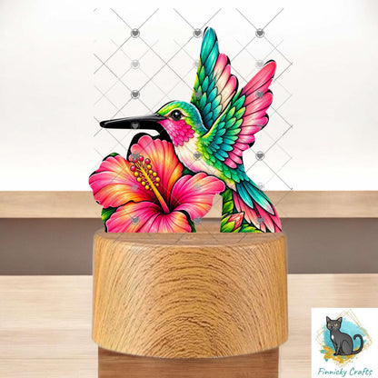 Hummingbird and Hibiscus Light Base, Sublimation, Sublimation, Digital, PNG, Design
